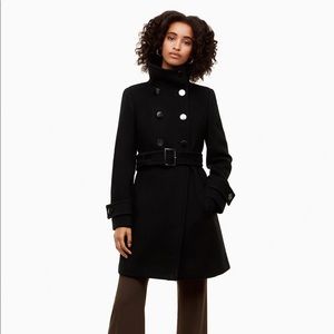 XS Aritzia Bromley Black Wool & Cashmere Coat